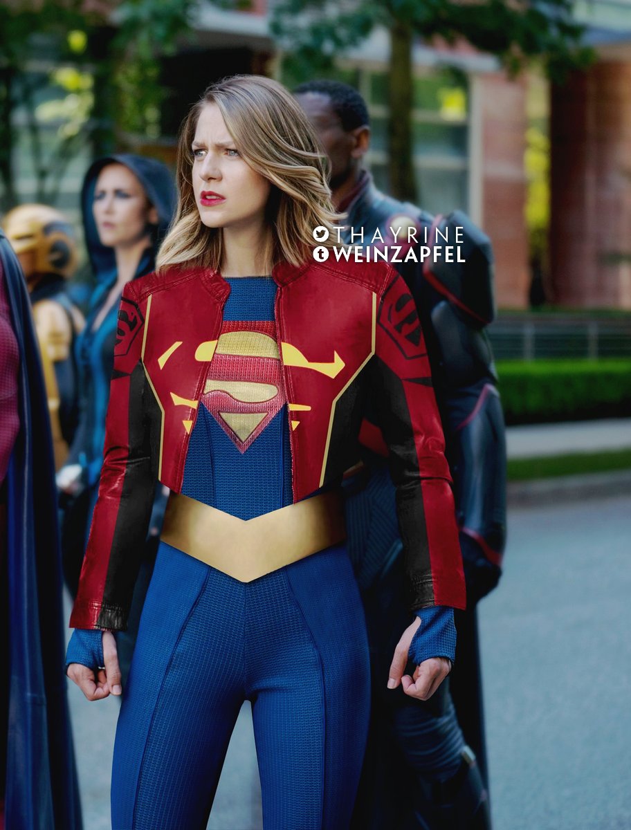 thayrine's tweet photo. Supergirl's leather jacket suit concept based on @Danmora_c's design because I'm absolutely in love 😍 https://t.co/3wyhrNEDyI