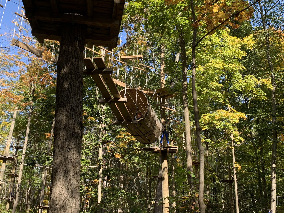 Cooper6Sms's tweet photo. Many thanks to @NYBoundless for hosting the Cooper 6 team today! The weather was perfect for climbing, zip-lining, traversing, and team building. #scarsdalemspride https://t.co/Q51wghYs6f