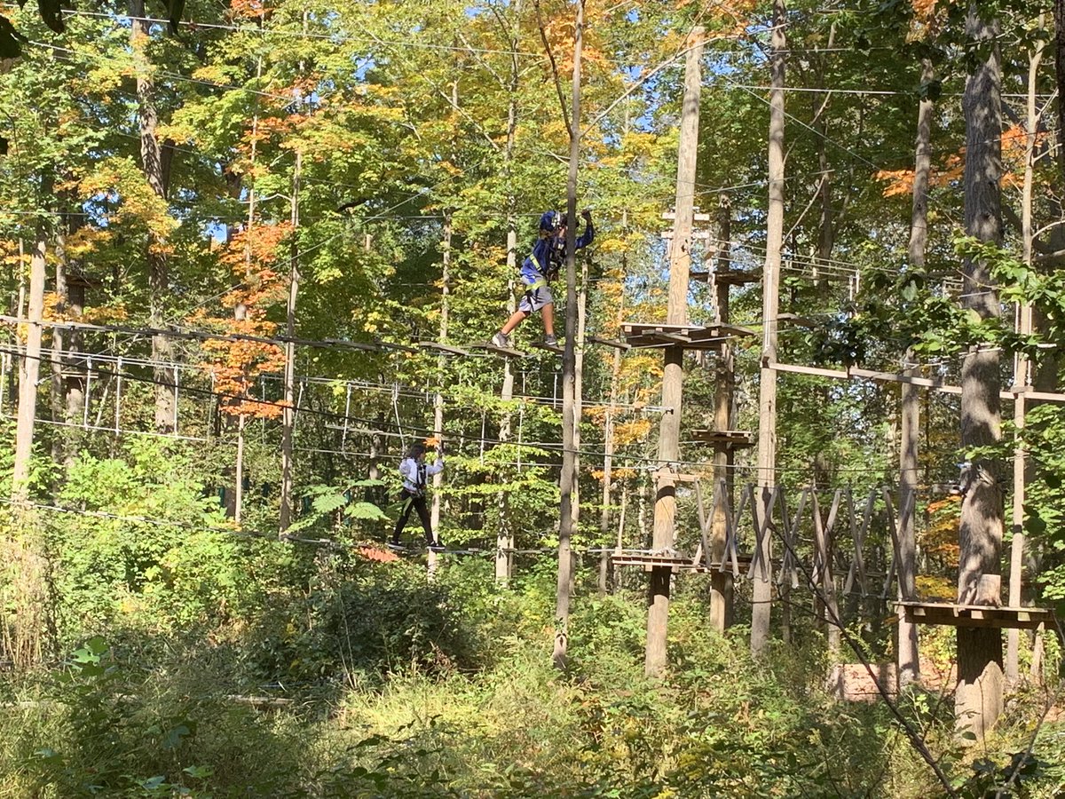 Cooper6Sms's tweet photo. Many thanks to @NYBoundless for hosting the Cooper 6 team today! The weather was perfect for climbing, zip-lining, traversing, and team building. #scarsdalemspride https://t.co/Q51wghYs6f