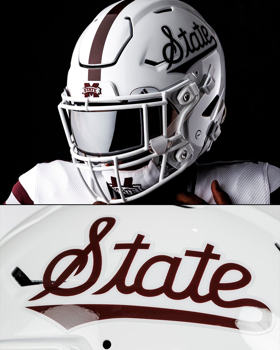 Mississippi State's new helmets are too cold 🥶❄️

(via <a href="/HailStateFB/">Mississippi State Football</a>)