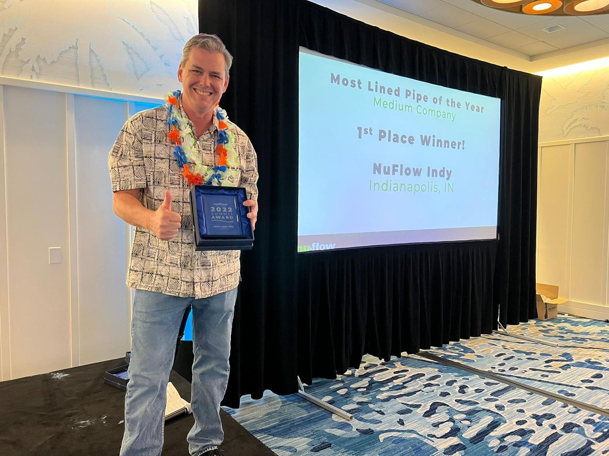 NuFlowTech's tweet photo. Congratulations to our #NuFlow Awards Winners!
Most Lined Pipe of the Year - Medium-Sized Lining Company
1st Place: NuFlow Indy
2nd Place: Behle Inc
3rd Place: NuFlow St. Louis
#WeFixPipes #CIPP #Pipes #pipelining #piperepair #nodig #trenchless #trenchlesstechnology #sewer https://t.co/n2LdU1ms8W