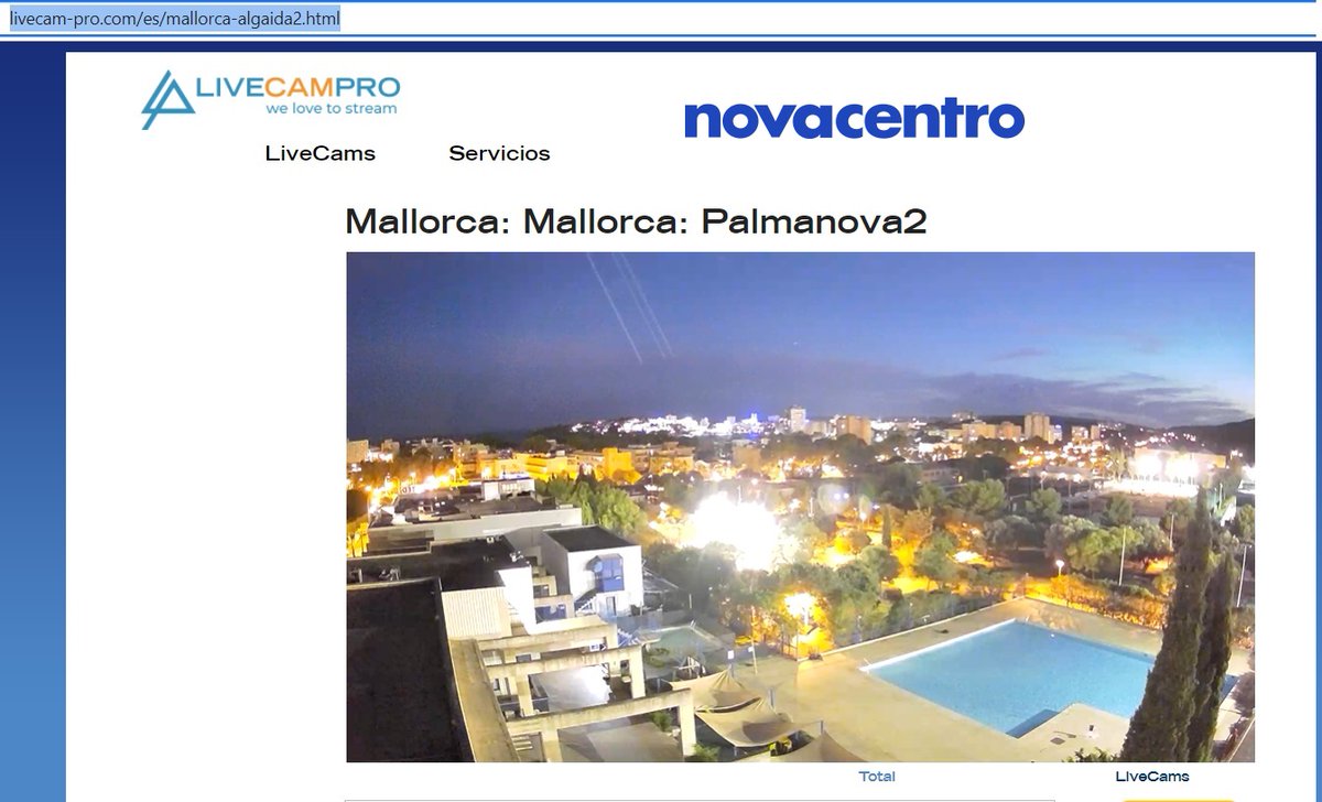 NovacentroM's tweet photo. Con Livecam Nuestra Webcam es nuestro nuevo juguete favorito.
https://t.co/hglJ3nTwLR
Con Livecam emitimos en streaming el clima de Calvià, desde Novacentro, para que lo veas las 24h del día y los 365 días del año al venir a Mallorca.
#Novacentro #Livecam #Livecampro #Streaming https://t.co/ugSD4skn4K