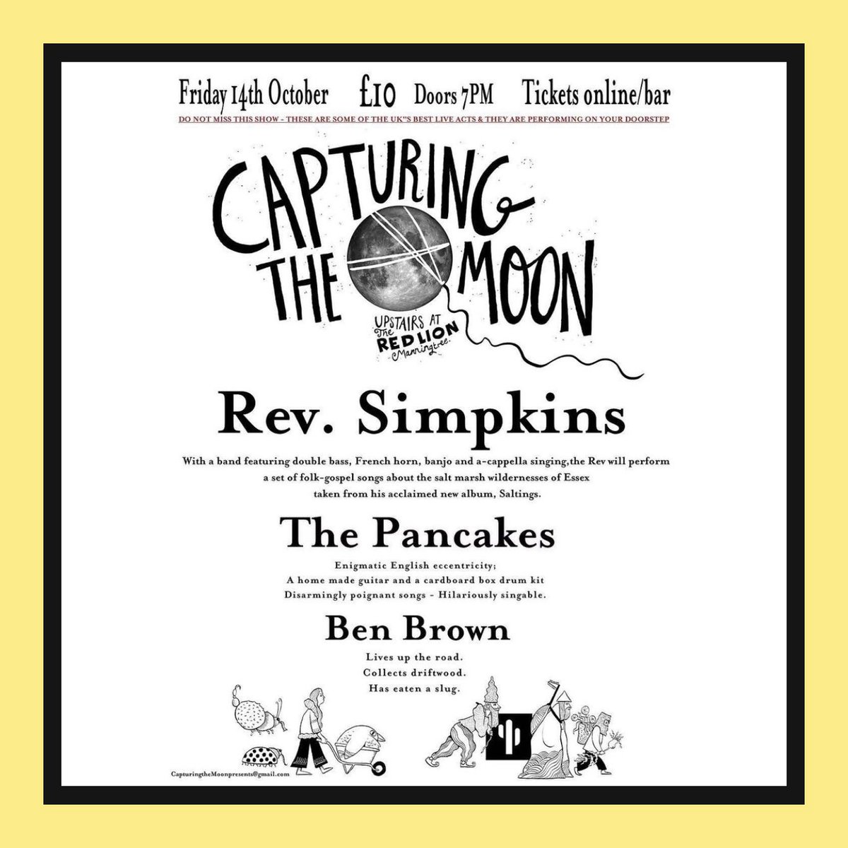 BCactusStudio's tweet photo. This Friday, @capturing_the_moon returns to The Red Lion in Manningtree with another corker of a line-up! 🌝 

Featuring Rev Simpkins, The Pancakes and @benbrownstagram_, this is one you will not want to miss 🥞

As always we will be helping out with the sound.🔥

🌵 https://t.co/3XIm6rxULa