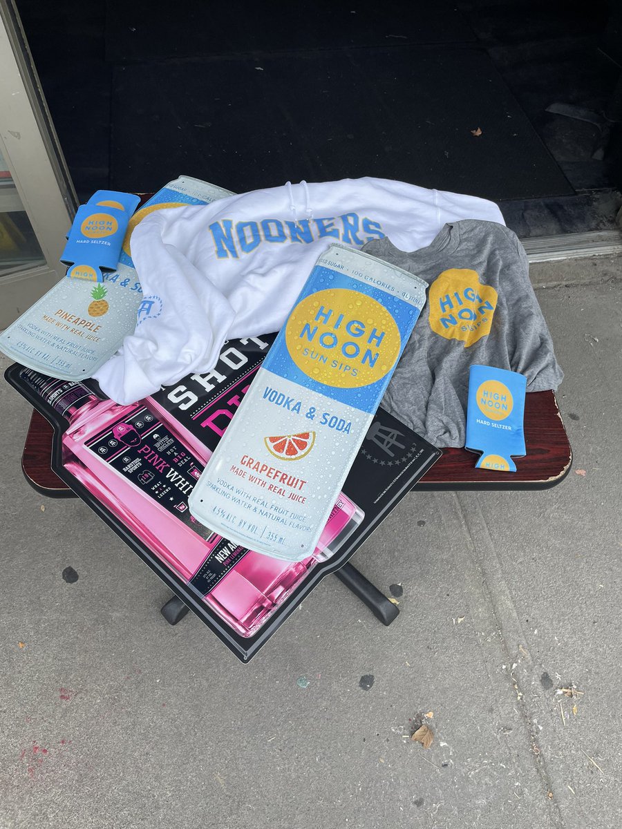 LeosOSU's tweet photo. This is just a taste of the prizes we have tonight for @pinkwhitney / @highnoonsunsips SUPER BINGO! Doors open at 6pm, and the first round is at 7! Bigger prizes, more rounds! #leoslove #getchitty (yes that is a @highnoonsunsips hoodie 😳😳) https://t.co/LZcLlJJ52n