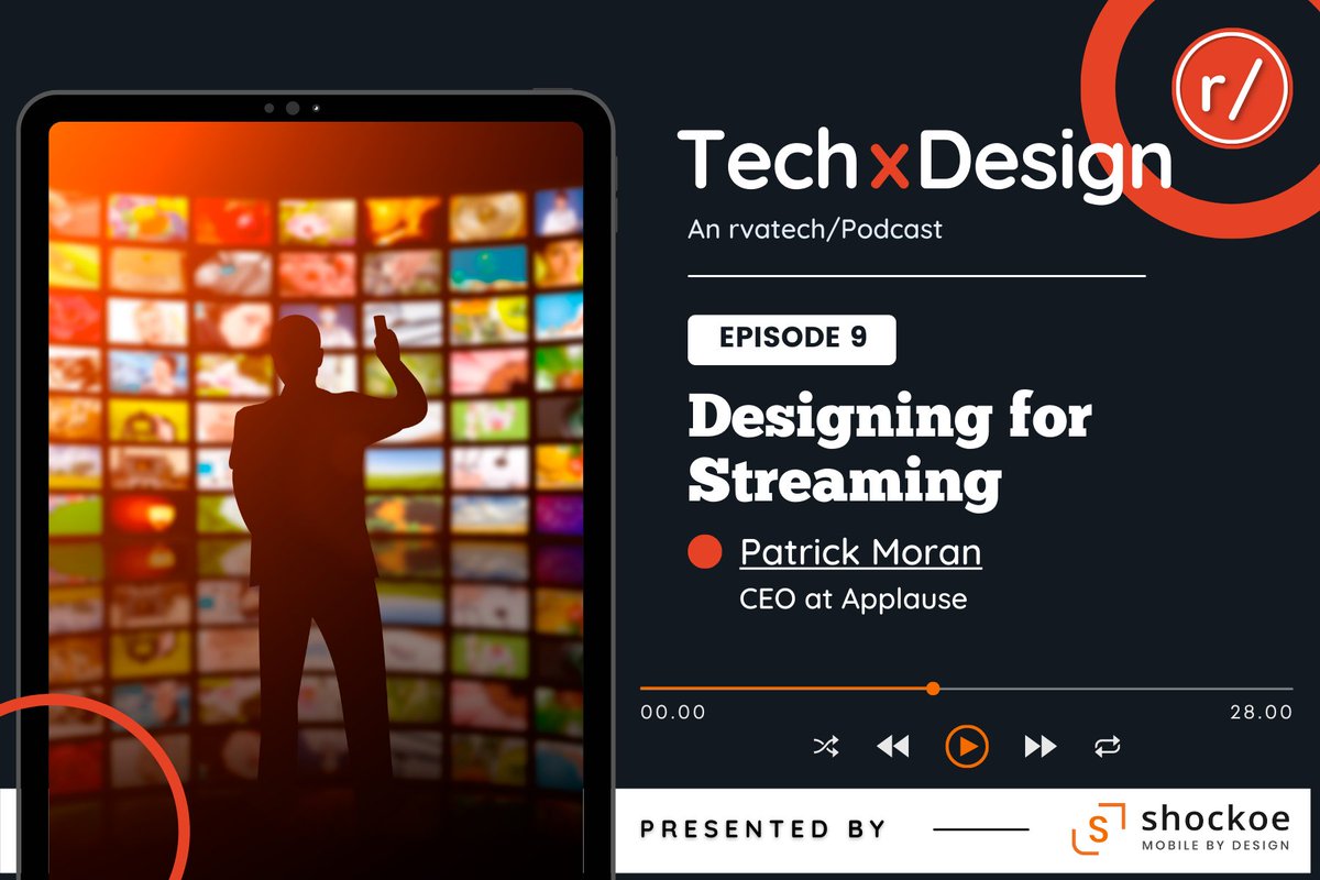 rvatechcouncil's tweet photo. Catch our latest episode of #TechxDesign! Richmond newcomer Patrick Moran chats about designing for streaming + his company Applause, an online event platform that aims to enhance + increase engagement between music artists and fans.
Listen now wherever you get your podcasts! 🎙️ https://t.co/fJmTm1UcZX