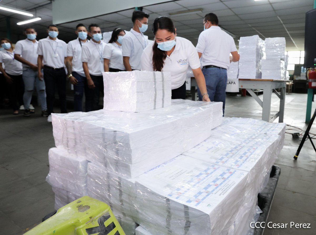 LopezEricka10's tweet photo. #Nicaragua 
Consejo Supremo Electoral concluye proceso de fabricación de las boletas electorales para los comicios municipales el 6 de Noviembre 2022.
@teleSURtv https://t.co/8C5VC9XMdp