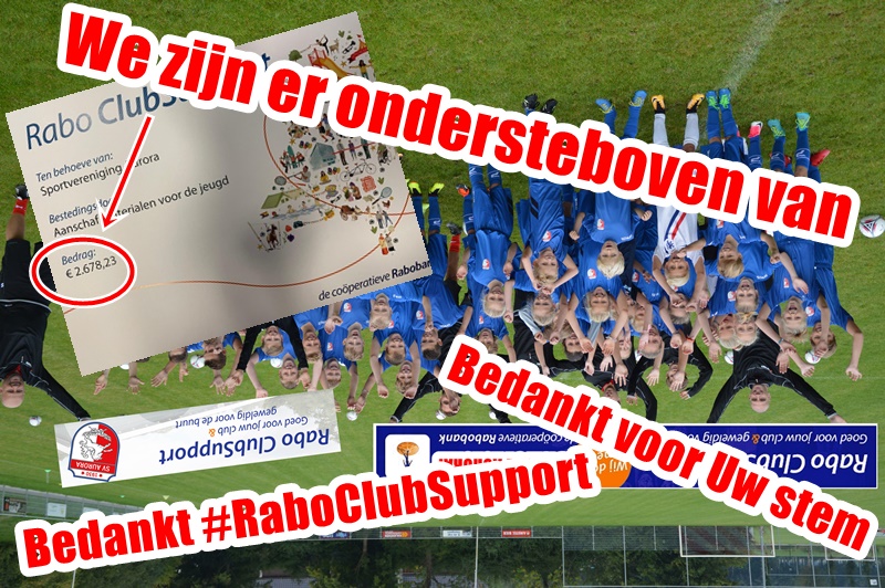 Vanavond mocht SV AURORA van #RaboClubSupport een cheque ontvangen van ruim, 2600 Euro. 
WE ZIJN ER ONDERSTEBOVEN van en bedanken alle stemmers.
svaurora.nl/cms/index.php/…