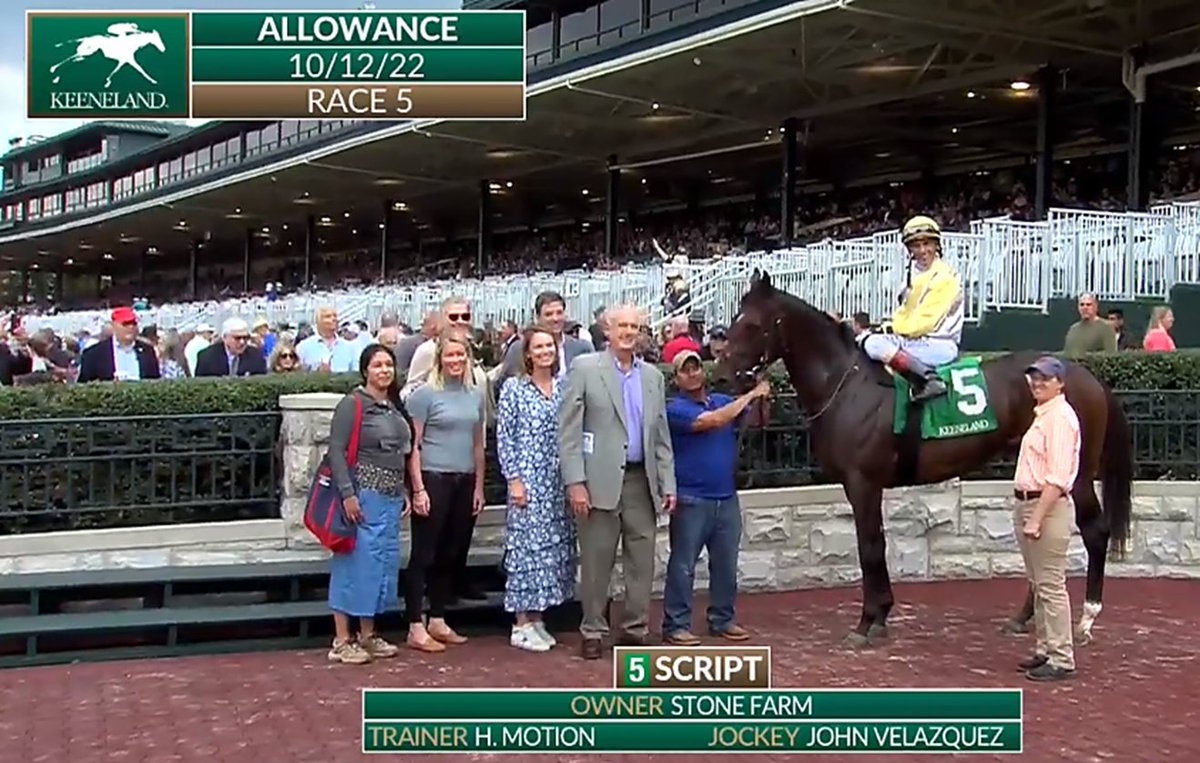 GaryDougherty's tweet photo. John Velazquez @ljlmvel collects his 241st career victory at Keeneland (12th most all-time) when up late aboard Script for trainer Graham Motion @GrahamMotion .

Johnny has won 77 on the KEE Turf. 3rd most of all active riders. https://t.co/3wphuBCwyx