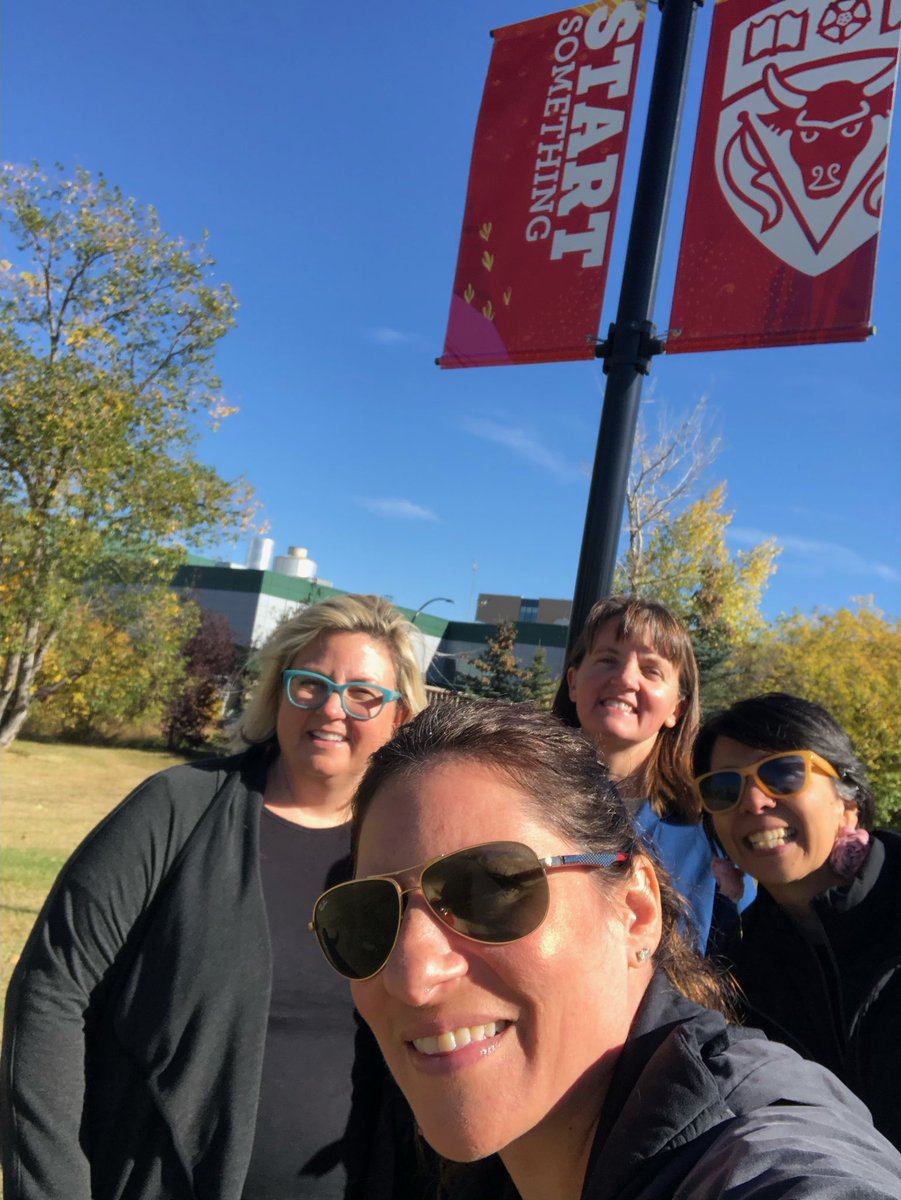 leeannemorrow's tweet photo. Out starting something on a Wellness Wednesday walk with the @UCalgaryEduc grad students! @UCalgaryLibrary https://t.co/QBJHQioINa