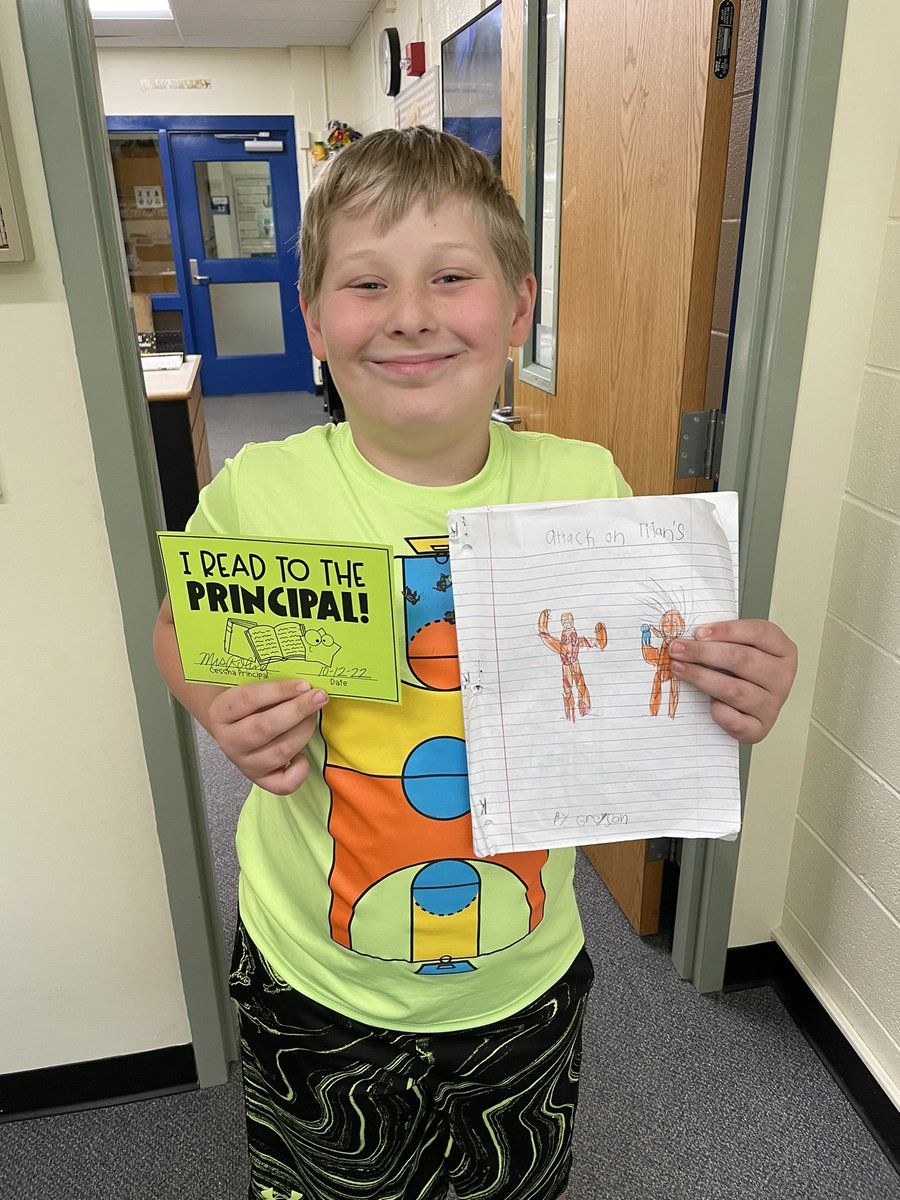 This 4th grader <a href="/CessnaUSD259/">Cessna Elementary School</a> has been writing and reading his own books this school year #wpsproud
