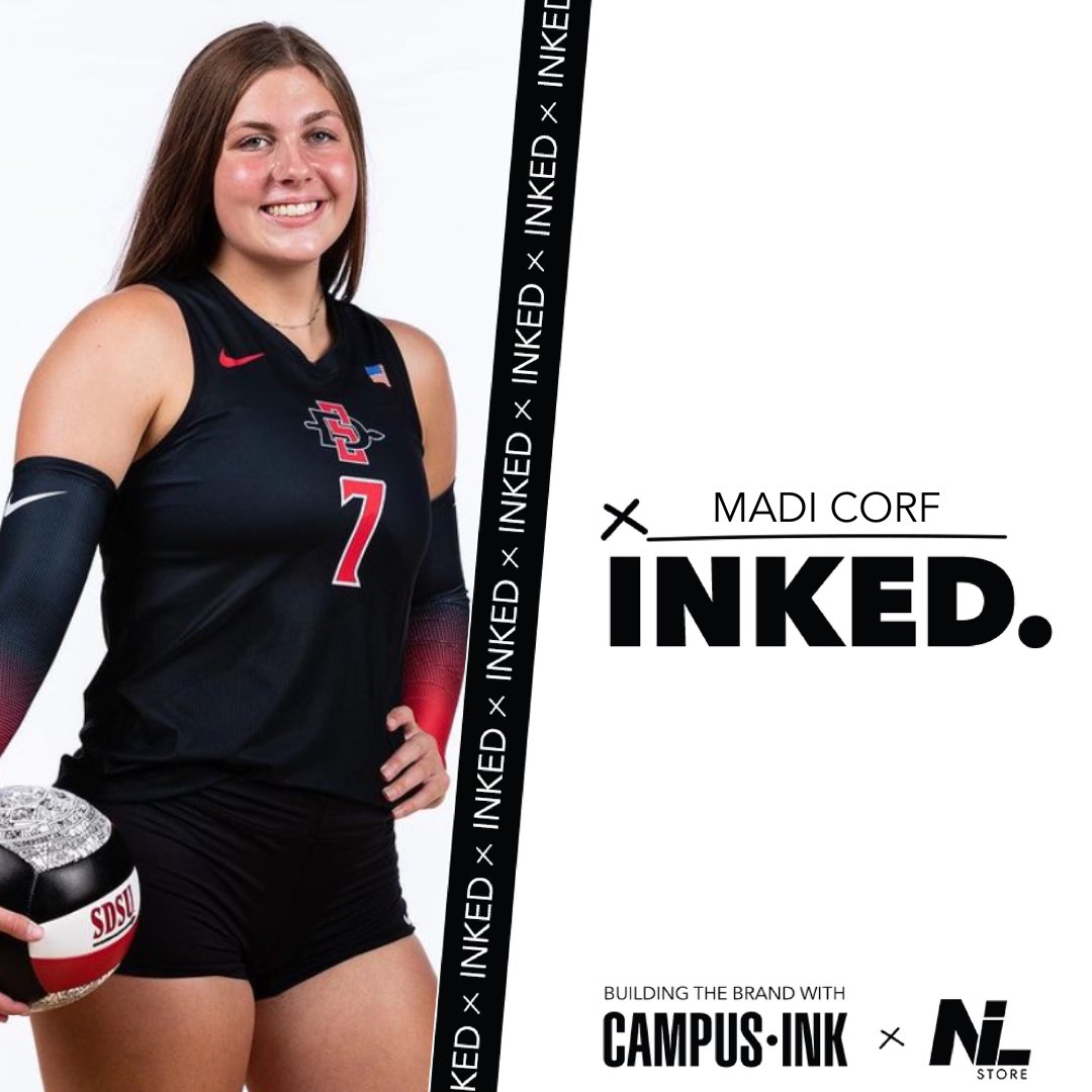 Madi Corf of <a href="/AztecVB/">San Diego State Volleyball</a> has signed with the NIL Store family. 

Stay tuned for her officially licensed merch coming soon!