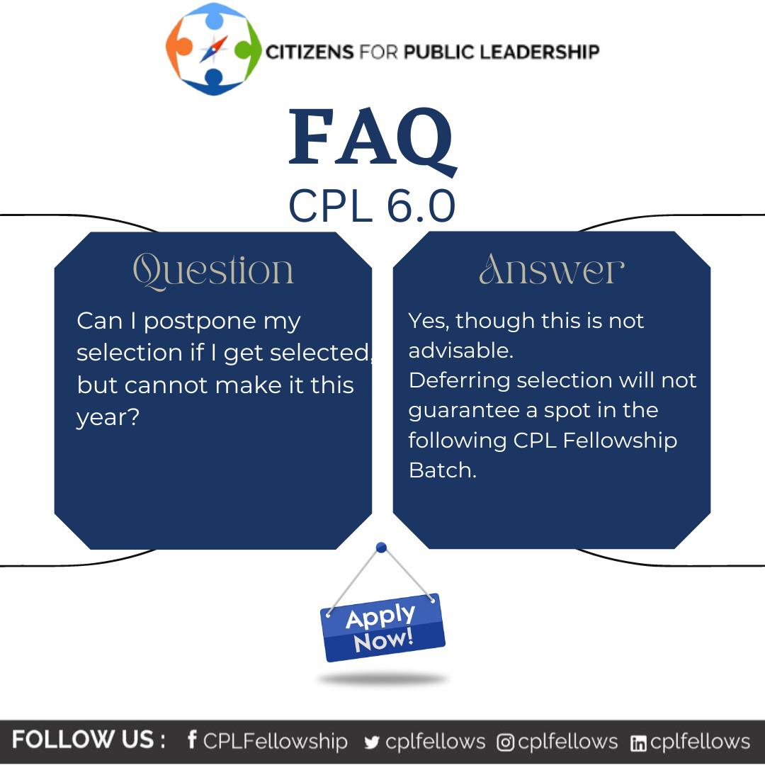 CPLFellows's tweet photo. You have Questions?
We have Answers
#happytohelpyou #cplfellow #FAQ
#ApplyNow #cplfellowship #publicpolicy #Leadership https://t.co/kpnIAs1JQM