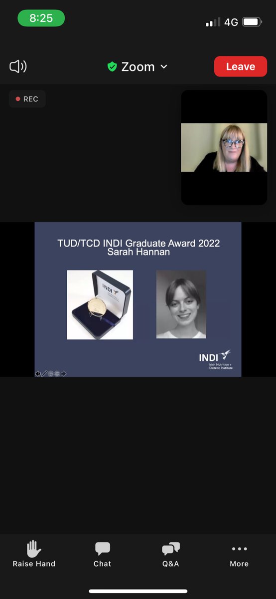 Congratulations to <a href="/CUH_CorkDiet/">CUH Cork Dietitians 🍐</a> Dietitian Sarah on receiving an INDI graduate award this evening at the <a href="/trust_indi/">INDI</a> agm  👏👏🎓