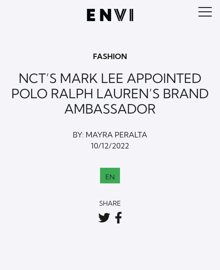 NCT's Mark Lee Appointed Polo Ralph Lauren's Brand Ambassador