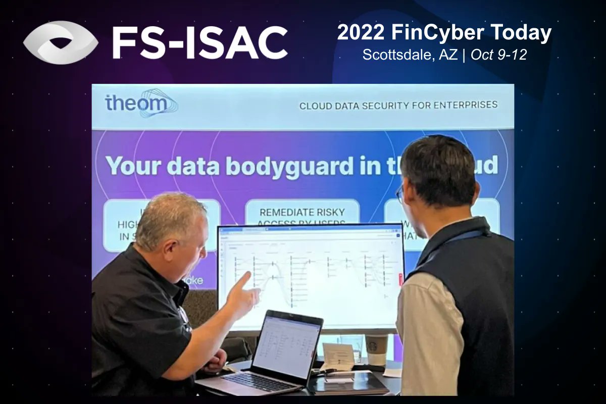 At the <a href="/FSISAC/">FS-ISAC</a> Fincyber Today conf., Bob Coluccio explains how Theom helps prevent data breaches in the cloud by ensuring protection follows the data #databodyguard #datasecurity #cloudsecurity #DSPM