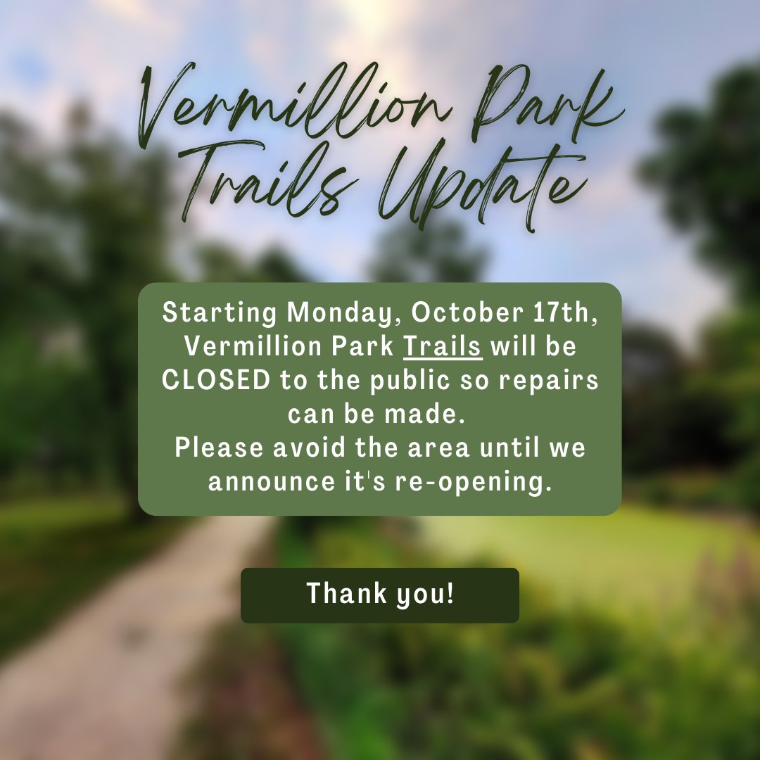 Just an FYI to our trail users!