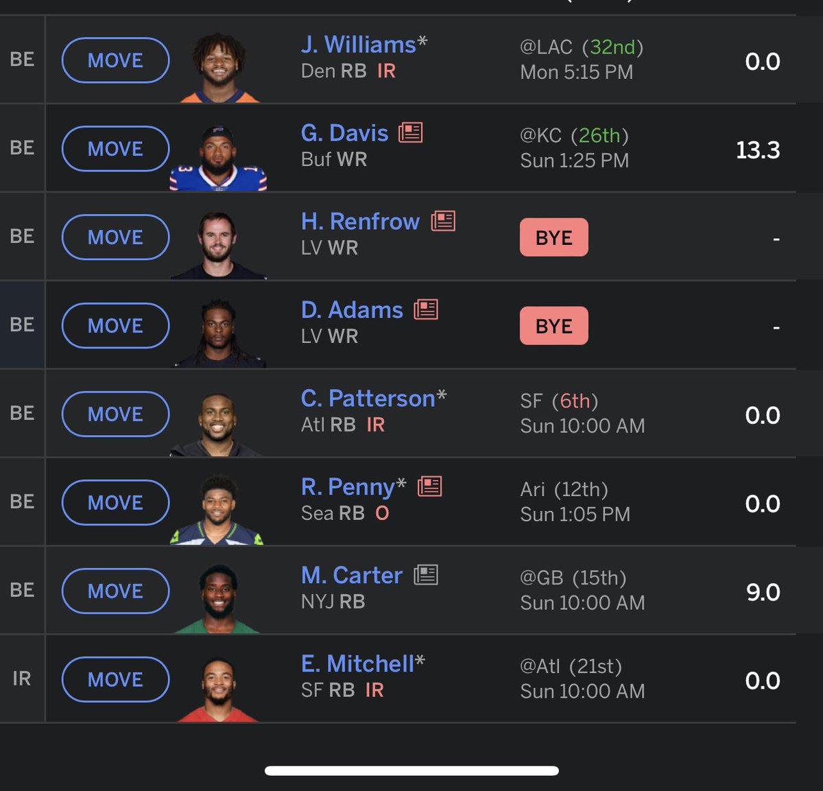 Welp I’m out of running backs