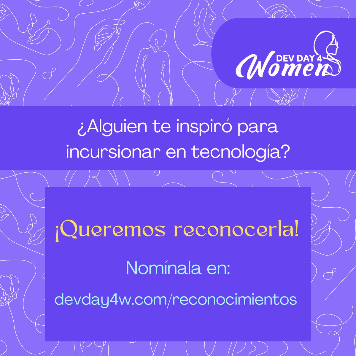 ¡Hoy es el último día para nominar!
¿Quién es esa mujer u organización que merece este reconocimiento por inspirar o apoyar a las mujeres en TI?⭐️🤩
¡Nomínala ya!👉 bit.ly/3EpwpLr
#WomenInTech