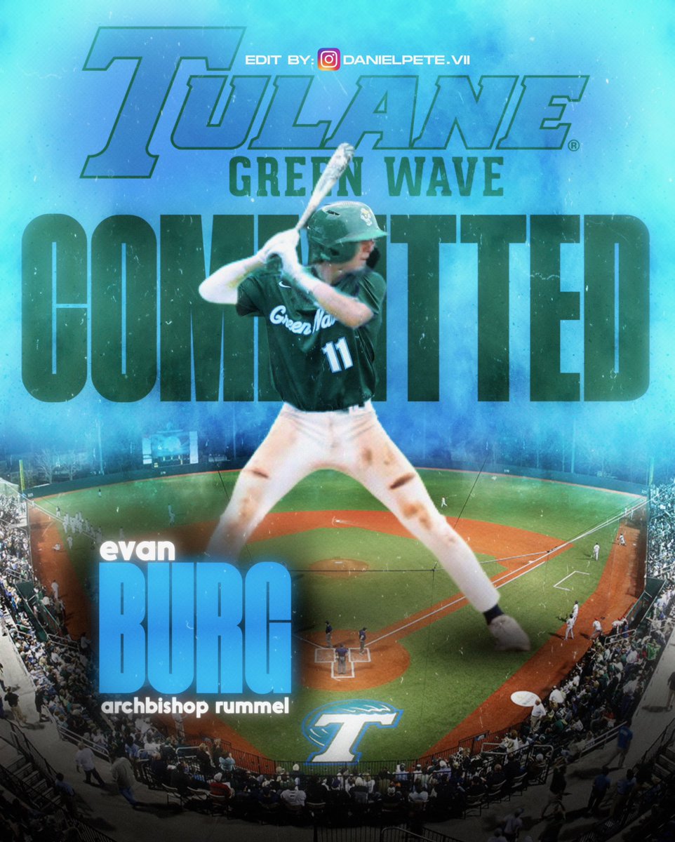 EvanBurg2's tweet image. Committed 🌊#rollwave @jezk1010  @rummelbaseball @NOCABaseball @eastcoastbball @PBR_Louisiana