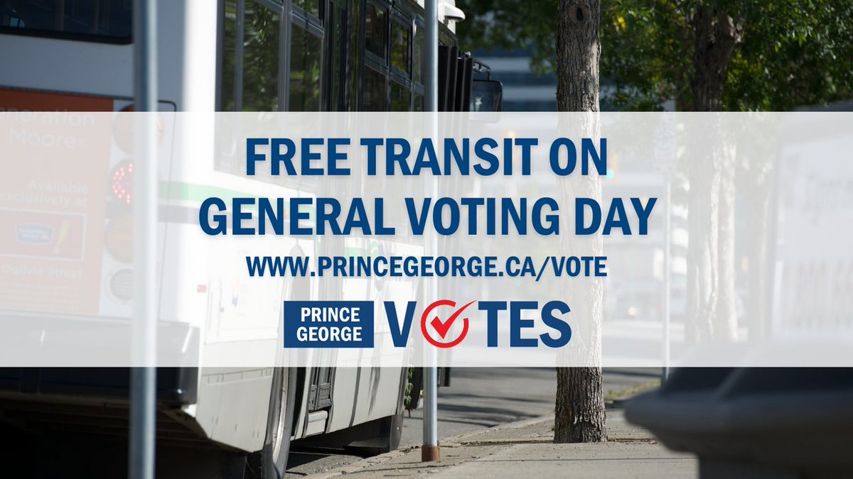 Need a ride to the polling station this Saturday? <a href="/BCTransit/">BC Transit</a> is offering free transit for folks who need a lift on Oct. 15. 

For a list of voting locations and other important info to know ahead of general voting day on Oct. 15, visit our website: princegeorge.ca/vote