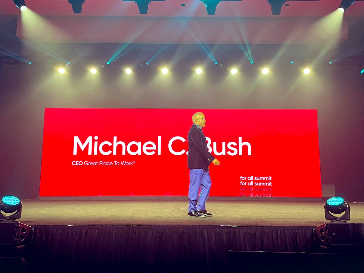 It is GREAT to be back with all the great people at the #GPTW4ALL Summit. The Future of work is FOR ALL. 💯