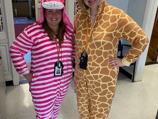 PrincipalMackay's tweet photo. The week of Respect was a huge success! Our laser light show about kindness was a super cool way to show all we celebrated last week during our spirit days! No More Drama Pajama Day was our favorite! #teammackay @TenaflySchools https://t.co/rSTleEgE5E