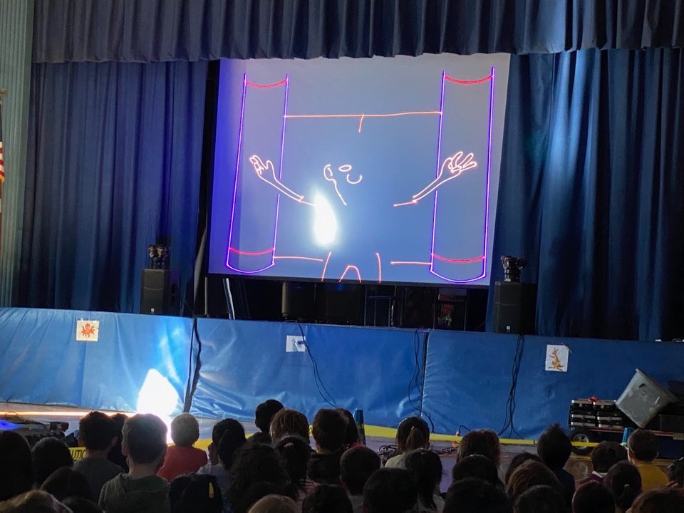 PrincipalMackay's tweet photo. The week of Respect was a huge success! Our laser light show about kindness was a super cool way to show all we celebrated last week during our spirit days! No More Drama Pajama Day was our favorite! #teammackay @TenaflySchools https://t.co/rSTleEgE5E