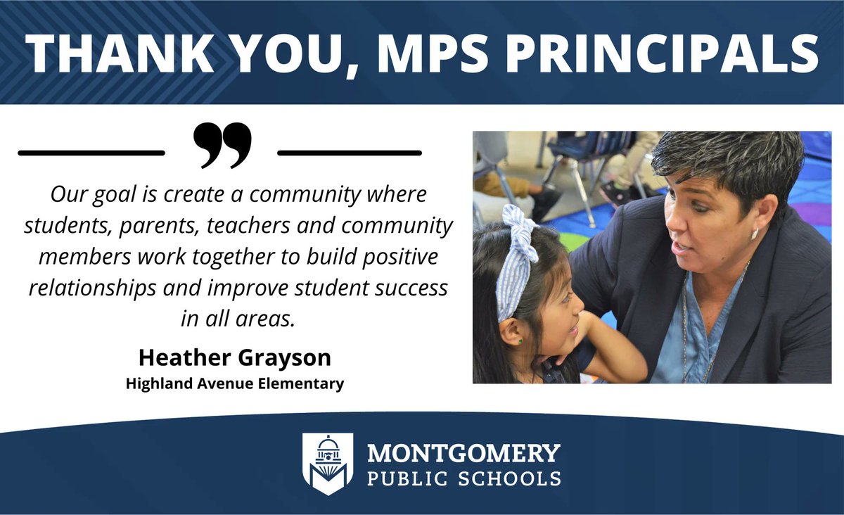 Heather Grayson creates a welcoming environment primed for student success at Highland Avenue Elementary! #MPSRising #LetsGetIt #nationalprincipalsmonth✏️📓📚