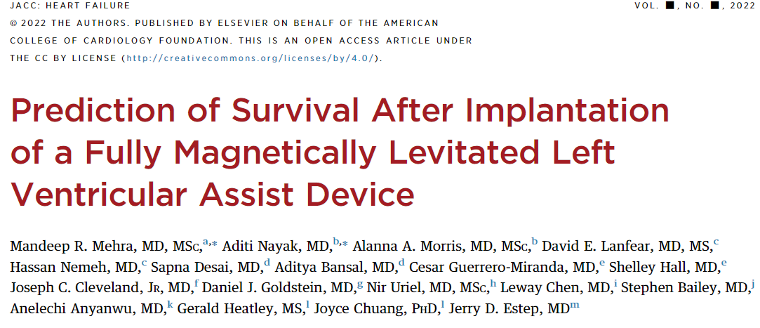 1/ 🔥 off the press: Prediction of 1 and 2 year survival after HM3 LVAD : The HM3 Risk Score (HM3RS) Available for free download @JACCJournals: jacc.org/doi/epdf/10.10… Online calculator: codetoheal.shinyapps.io/HeartMate3RS/ (Shout out to @DrSubratDas for creating this) A brief tweetorial: