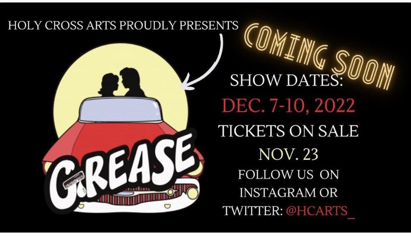 Save the date!!! Tickets on sale next month. #GreaseIsTheWord 🎶🎭