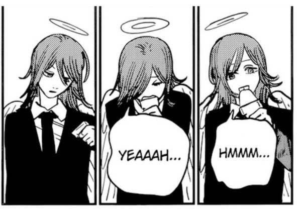 I started reading chainsawman my silly goofy ass was delaying it for some reason also I thought angel was a girl turns out he's a devil 