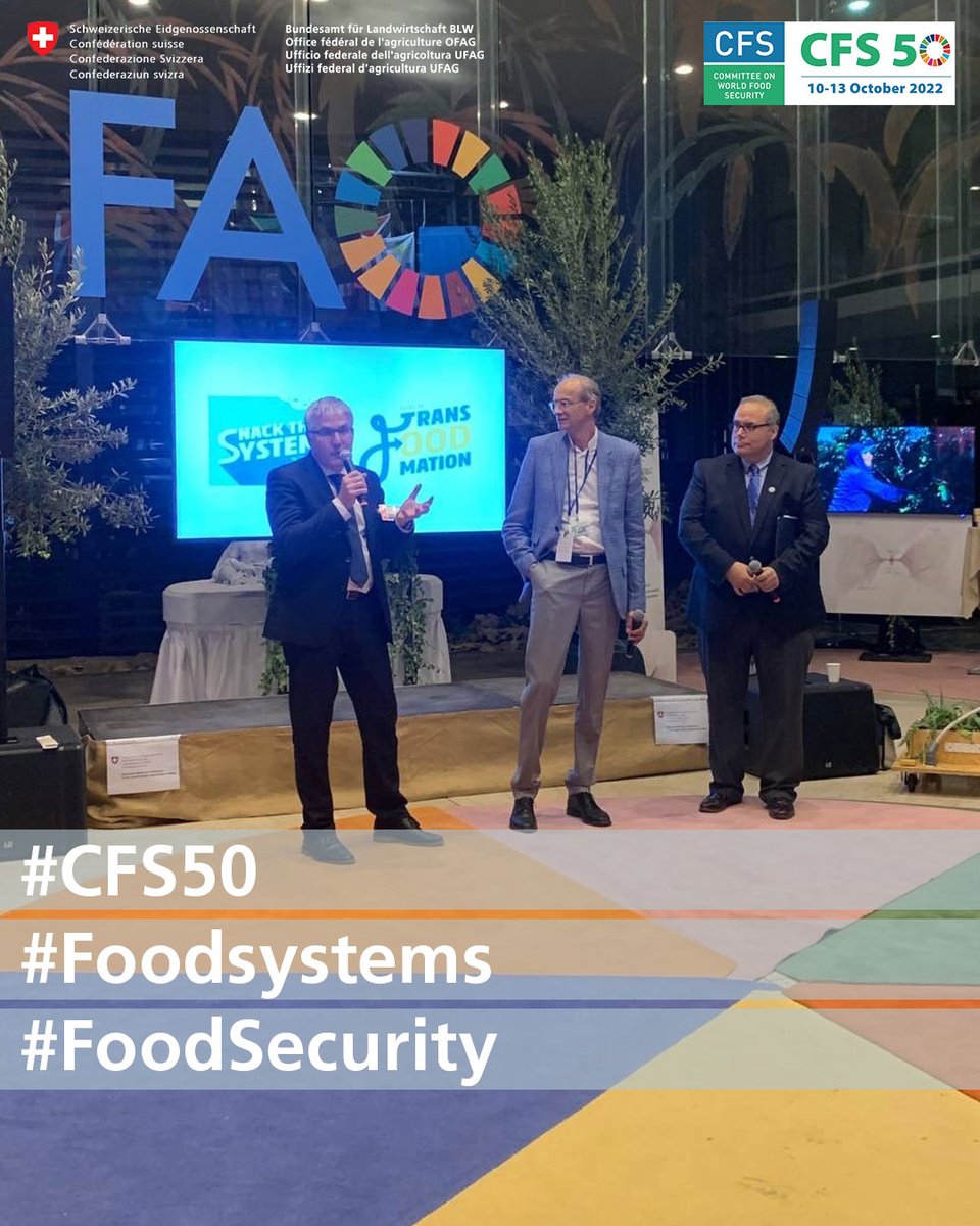 Die Schweiz feiert den erfolgreichen Abschluss der Politikempfehlungen zur Jugend am #CFS50 #Foodsystems #FoodSecurity #Youth #TransformationFoodsystems <a href="/SwissDevCoop/">Swiss Development and Cooperation</a> <a href="/FAO/">Food and Agriculture Organization</a> <a href="/transfoodmation/">Bites of Transfoodmation</a> <a href="/PioWennubst/">Pio Wennubst</a> <a href="/SwissAmbUN_MIRO/">Krisztina Bende</a> <a href="/transfoodmation/">Bites of Transfoodmation</a>