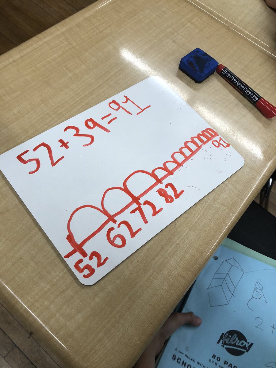 MrsStewart3's tweet photo. Using an open number line for addition and subtraction @HughBeatonHnS @HBeatonBulldogs https://t.co/mTXDSmnwNk