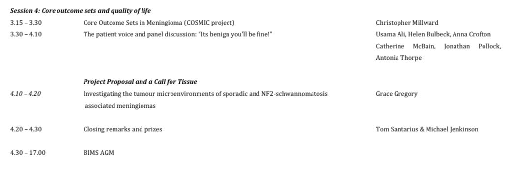 The BIMS Meningioma Symposium 2023 tweet media