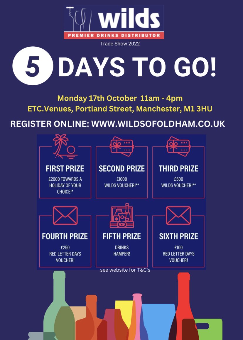 Please come and join us in Manchester City Centre for our first ever trade show! Lots of sampling, offers and finding out who we are. Look forward to seeing old and new customers there! #teamwilds
