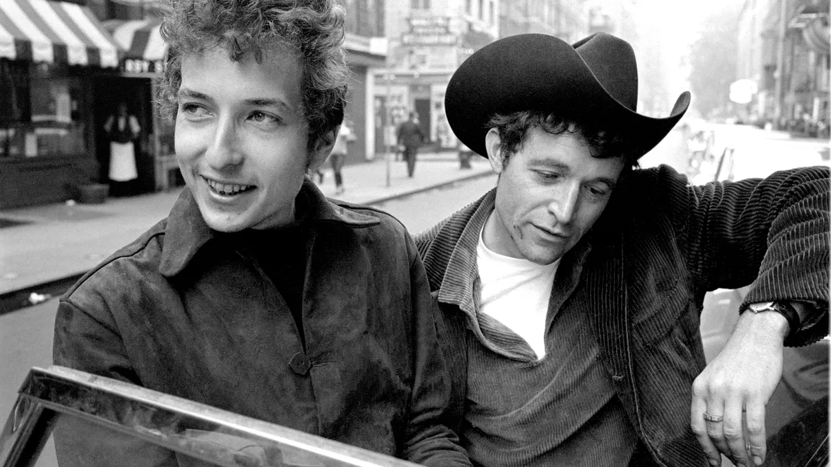 Bob Dylan and Ramblin' Jack Elliott, 1964.