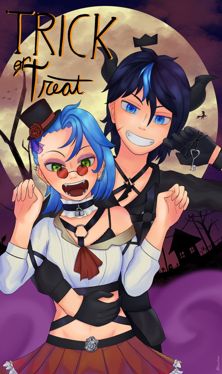 KuroiOtonu's tweet photo. Feliz Huwaulin grupo, soy Vanesa 🎃🎃🎃
#Vtuber #ArtOnu #bluehairedART #ESVtuber #digitalart https://t.co/fHXaTTxq1u