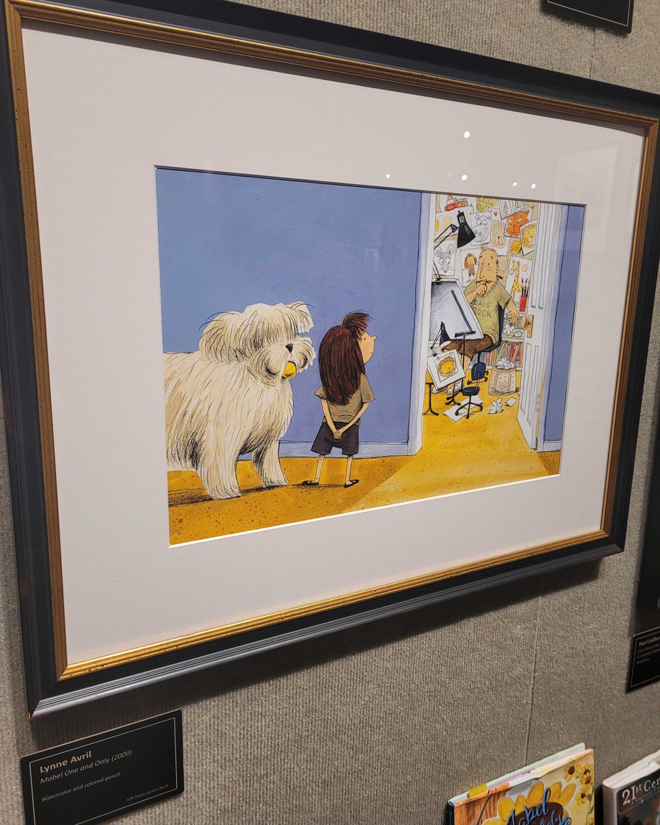 MazzaMuseum's tweet photo. Mabel One and Only (2009) in watercolor and pencil by Lynne Avril from the book Mabel One and Only that is displayed in the Museum! https://t.co/VdIL4sfE7p