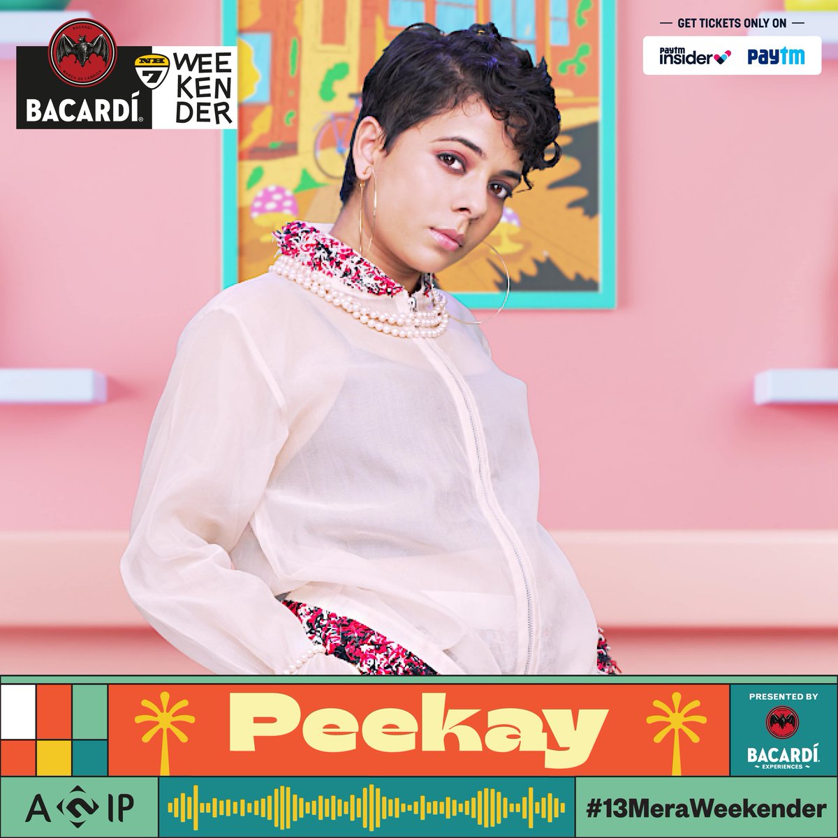 NH7's tweet photo. Peekay brings acts that focus on making everyone get up, dance & relate to the story behind every song. Her music lies testament to the experience that shaped her, lending to them a feeling of positivity that aims to uplift the audience.
#BACARDÍNH7 #13MeraWeekender #LineUp2022 https://t.co/jyVwtxVvPw