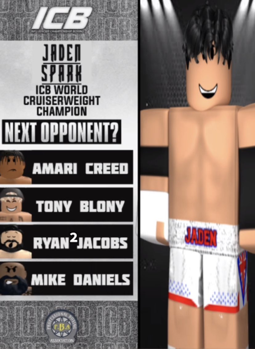 RblxAlerts's tweet photo. Who will Jaden Spark Fight Next 👀 https://t.co/3RRLlaD1Q5