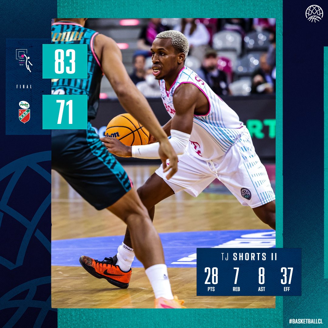 He may be <a href="/TjShorts5/">Tj Shorts</a>, but he's the biggest reason why <a href="/TelekomBaskets/">Telekom Baskets Bonn</a> blew out <a href="/KSKBasket/">Karşıyaka Basketbol</a> and are topping the standings in 🇩🇪! #BasketballCL