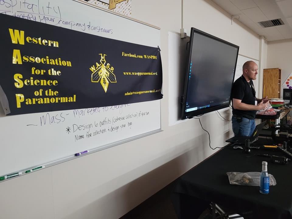 jacktrades625's tweet photo. Yesterday was a busy day for @WASP_Utah and I. Spoke at @RoyHighSchool for 3 classes, then traveled with @KSL5TV Andrew Adams to investigate a couple of places in Helper, UT. I would not trade this away for anything. #Paranormal #Ghost #Spirits #Utah #Haunted #RoyHigh #HelperUT https://t.co/6esFLfZlJb