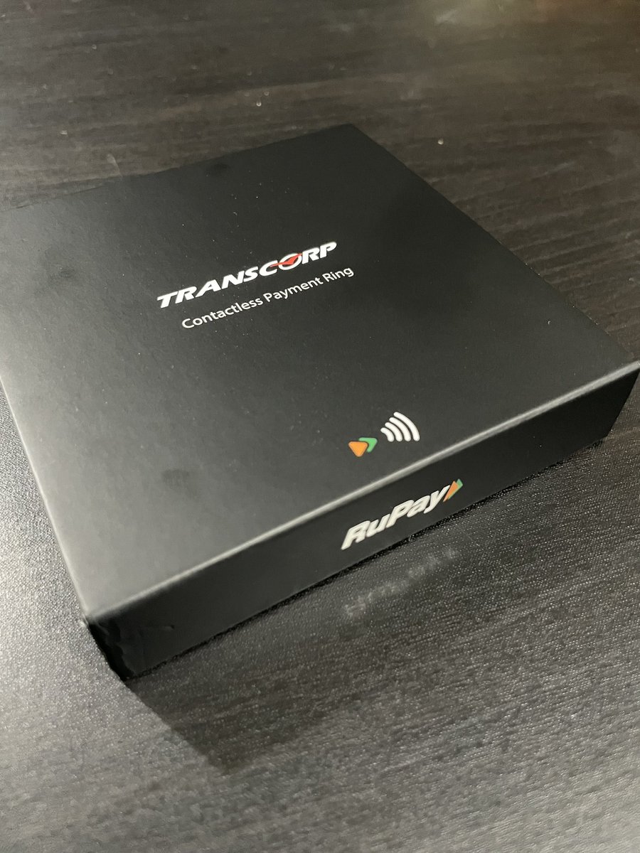 vamsik2k's tweet photo. Got my first Payment wearable today. Thanks @transcorpint  @RuPay_npci for further simplifying digital payments by launching Contactless Payment Ring &amp; Yha the ring looks classy. All the best Looking forward to Tap my ring over a POS soon. https://t.co/ILj0RefDpG