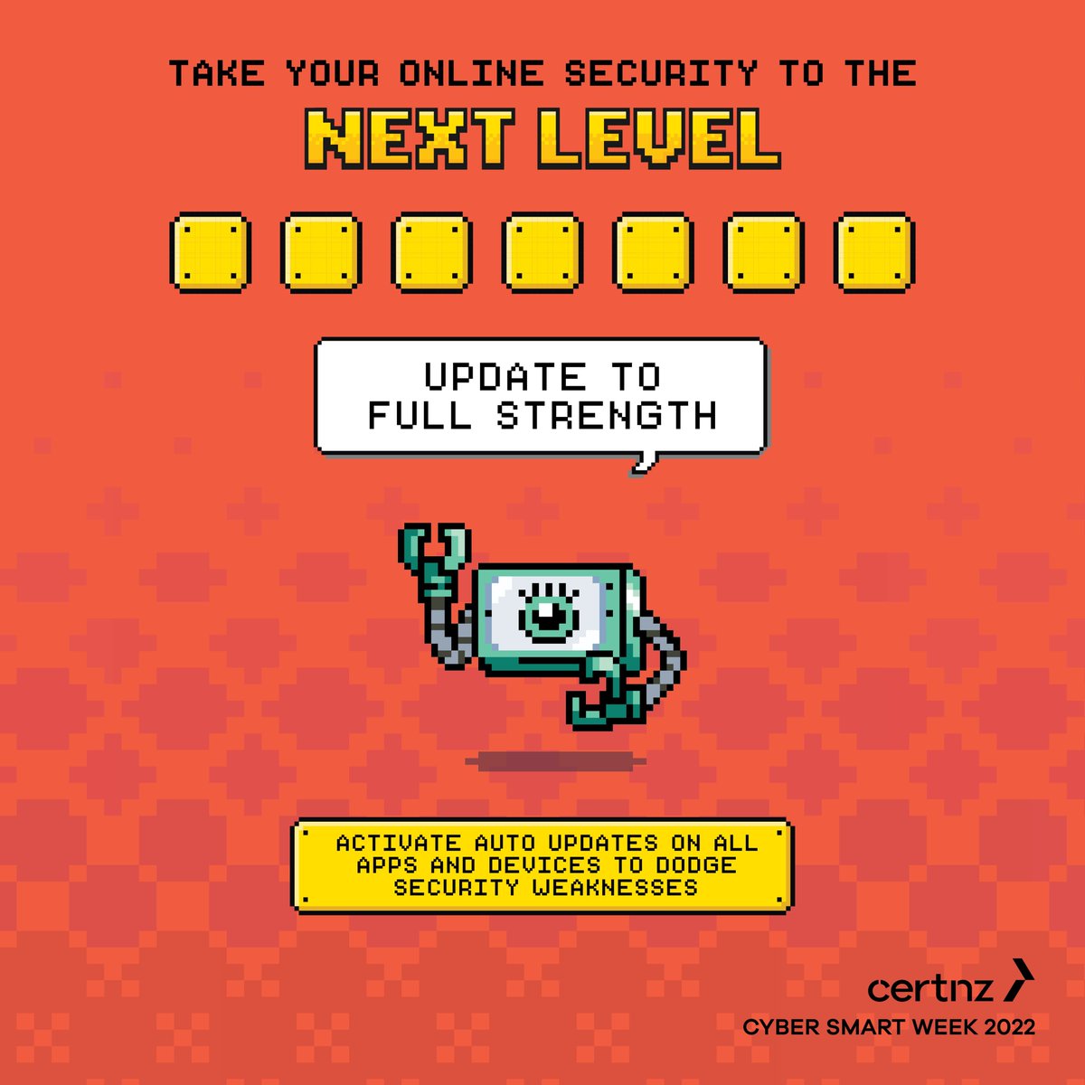 CERTNZ's tweet photo. Updates aren’t just about getting the latest features on apps and devices; they also keep your devices healthy and protect you from any weaknesses that could let attackers in! 👾 https://t.co/zOMa2A03iD
#cybersmartweek https://t.co/1q3dYSgvlQ