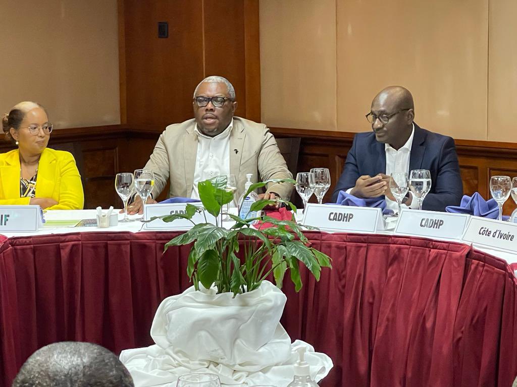 ZahraSagal's tweet photo. Dîner d'info et d'échanges entre quelques Amb francophones et une mission de plaidoyer autour du projet de Prot à la Charte africaine des droits de l'Homme et des peuples portant sur l'abolition de la peine de mort en Afrique #CADHP #FIACAT #WCADP https://t.co/ItbjIMLq0A