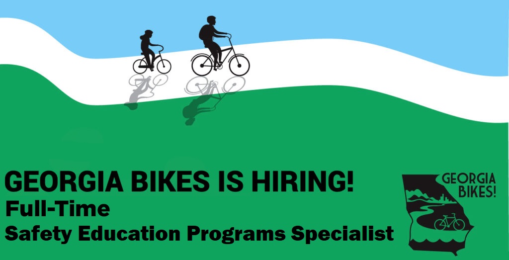 Our safety education team is growing! We're now hiring for a Safety Education Programs Specialist based in the metro-Atlanta area. 

See the job description on our website and apply today!
georgiabikes.org/georgia-bikes-…