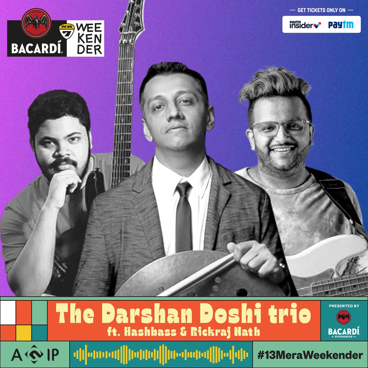 NH7's tweet photo. Spearheaded by Darshan Doshi, India’s youngest drummer - Limca 1997, comes @dddrums bringing together the eccentric genius of Rickraj Nath and Harsh Bass to create music of an original wavelength magnifying the clear bend within genres.
#BACARDÍNH7 #13MeraWeekender #LineUp2022 https://t.co/LyQ1tf29M8