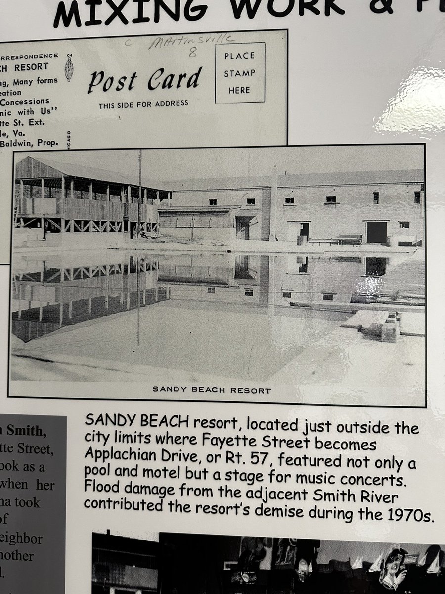 I bet you didn’t know Martinsville had a beach just for Black people with its own hotel and pool. The Sandy Beach Resort, owned by Dr. Dana O. Baldwin, was located right behind what we now call the Kohler area; it became defunct in the 1970’s after experiencing flood damage.✨