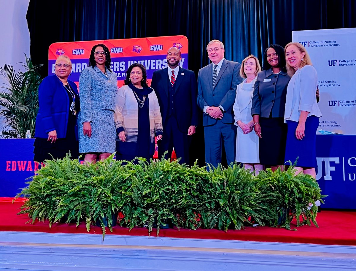 UFNursing's tweet image. Today, we entered into an agreement with @ewctigers that allows up to five students from the state’s first historically Black college or university to join the College of Nursing’s Accelerated BSN program at the @UFHealth Jacksonville campus! Read more: go.ufl.edu/ftx7oqm