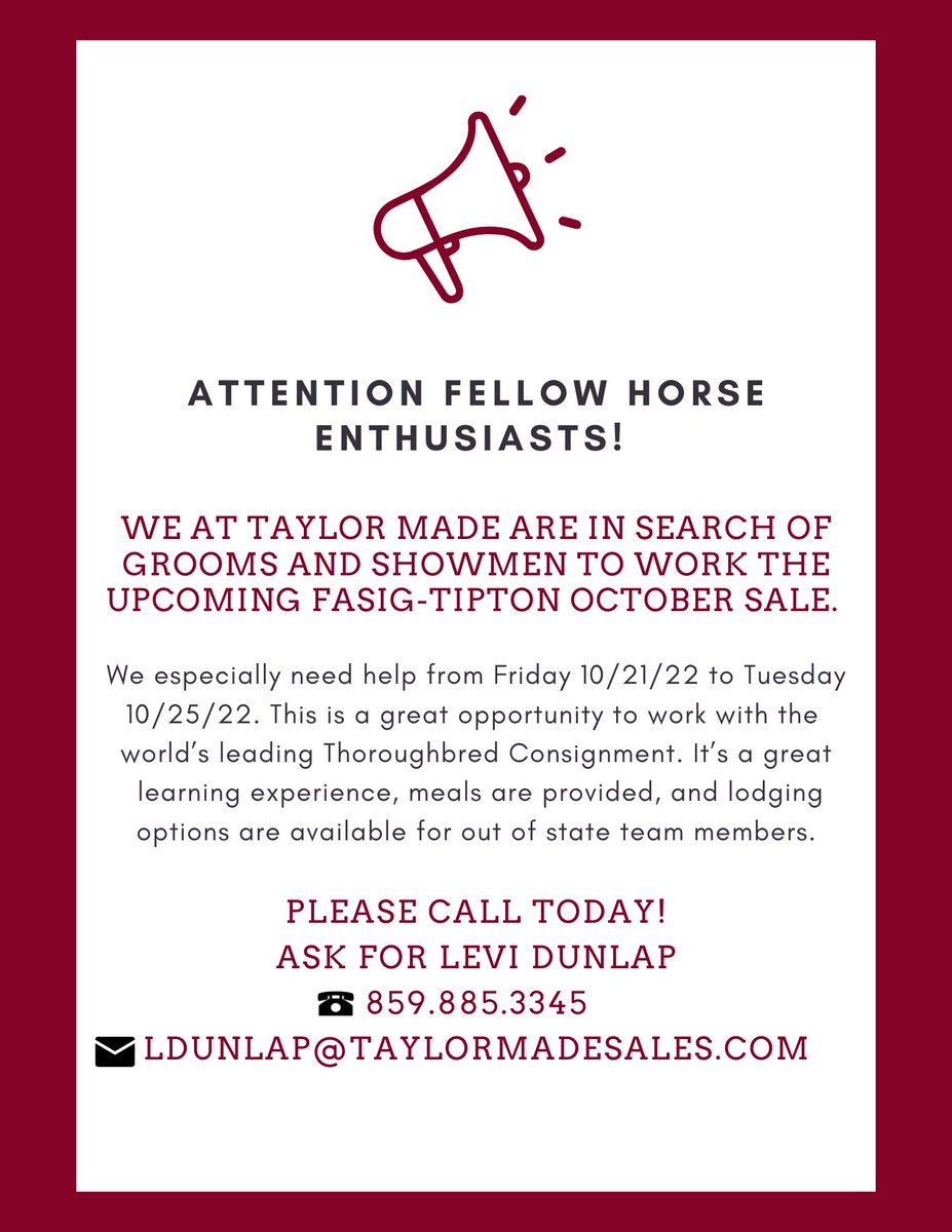 Taylor Made Farm (@taylormadesales) on Twitter photo 